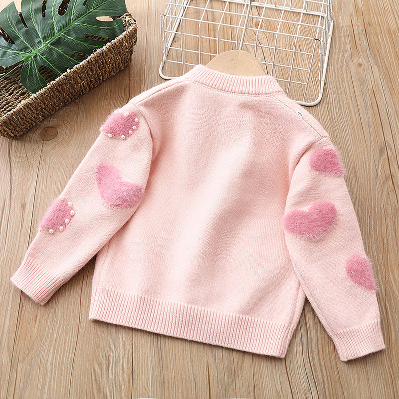 Girls Knit Sweater Pullover Cardigan Top