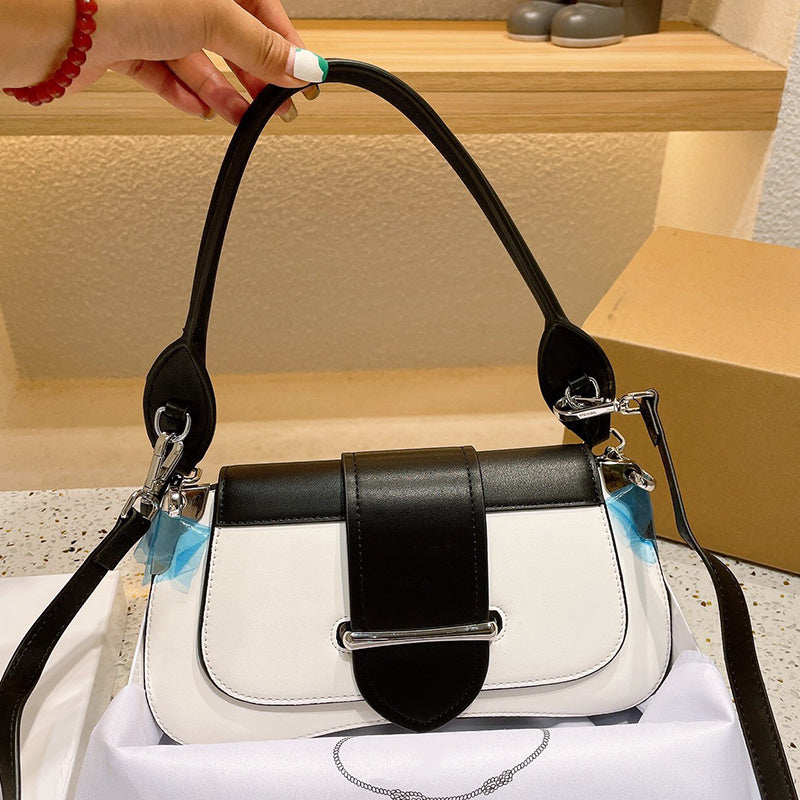 Sac à bandoulière en cuir de petite taille pour femmes style rétro européen et américain 28x14x5cm