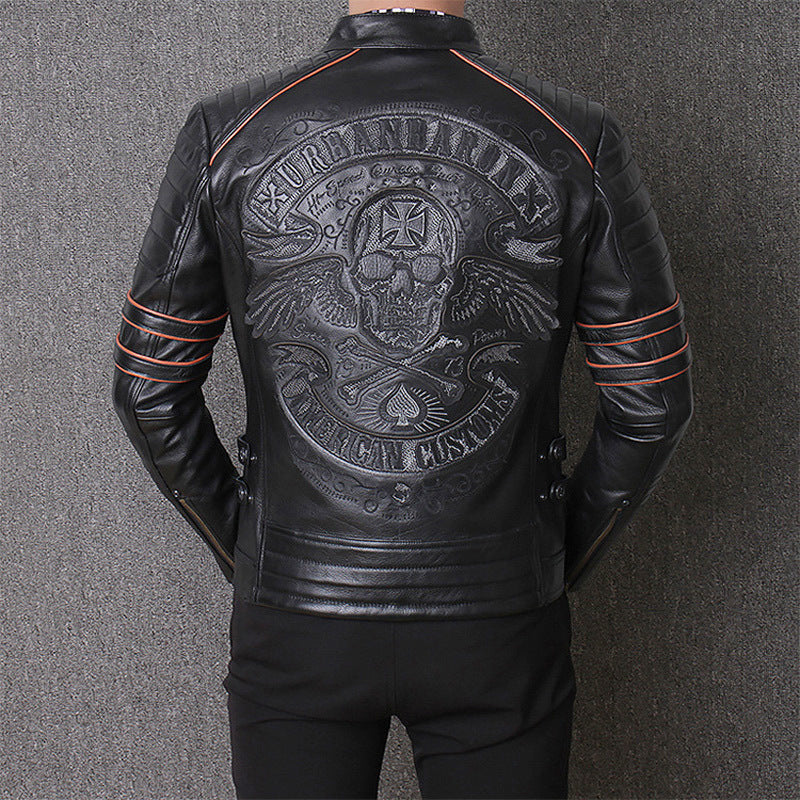 Harley Genuine Leather Slim Fit Men's Motorcycle Riding Jacket