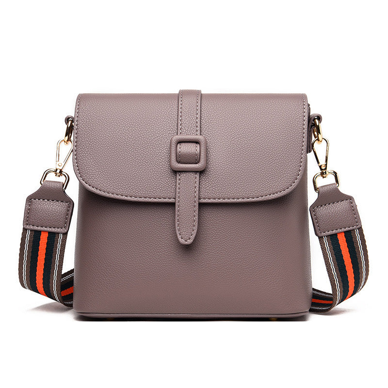 Sac à bandoulière en cuir véritable pour femme 19x20x9cm