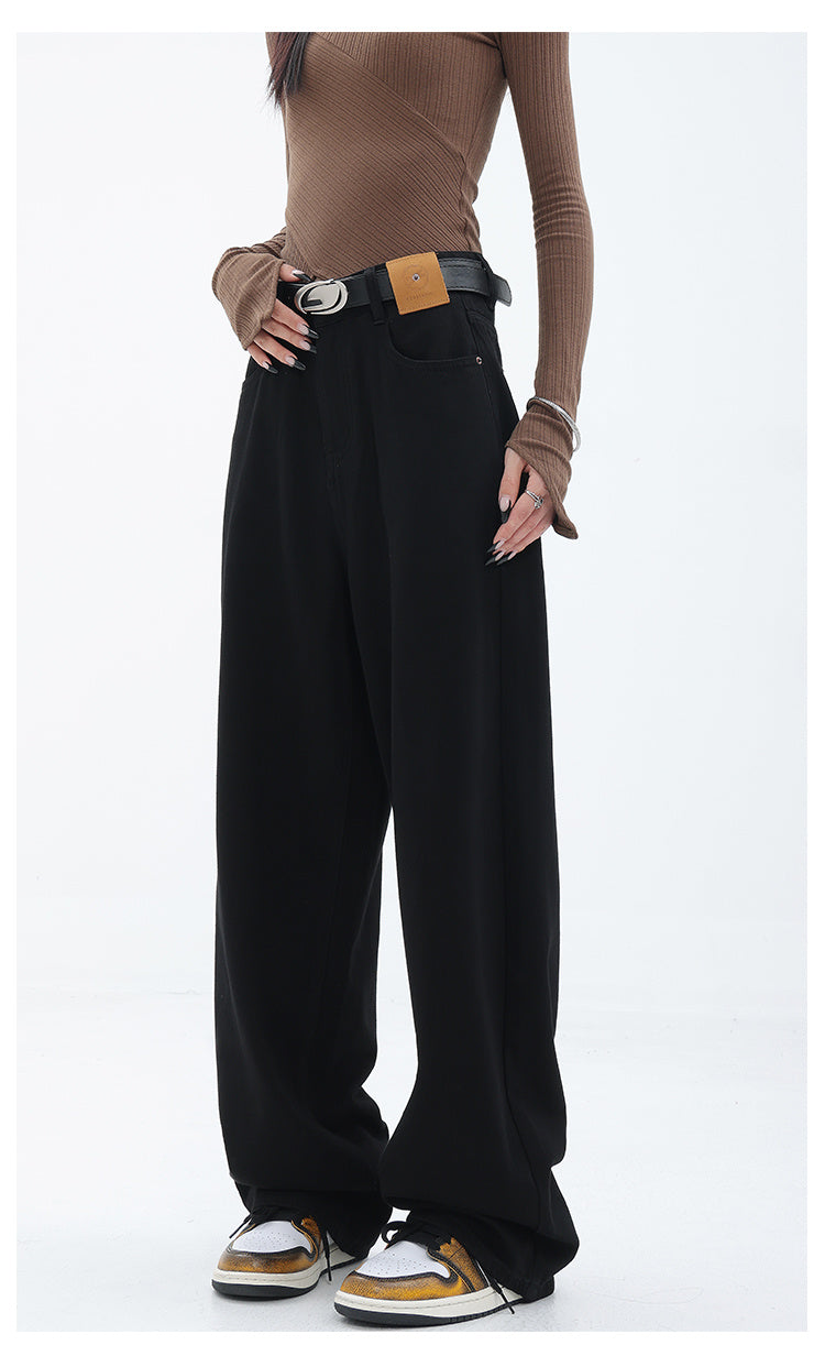 High-Quality Blue Retro Straight Loose Jeans