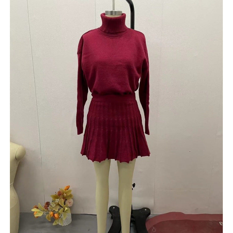 Ensemble deux pièces pour femme : pull et jupe courte, taille mi-haute, XS-XXXL