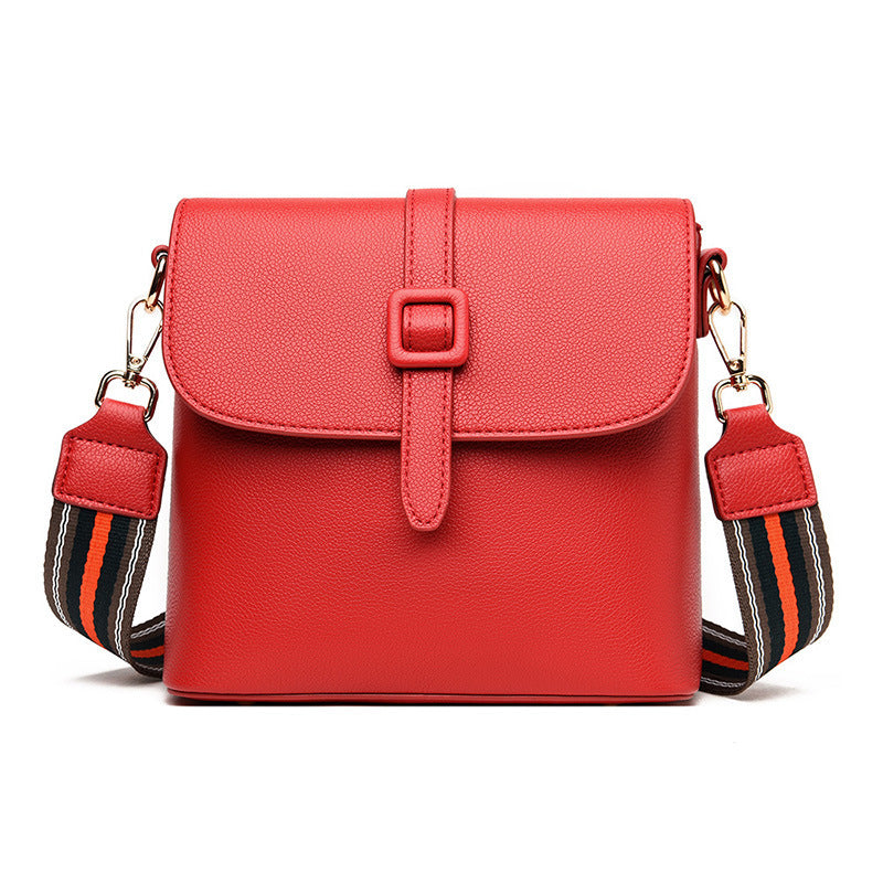 Sac à bandoulière en cuir véritable pour femme 19x20x9cm