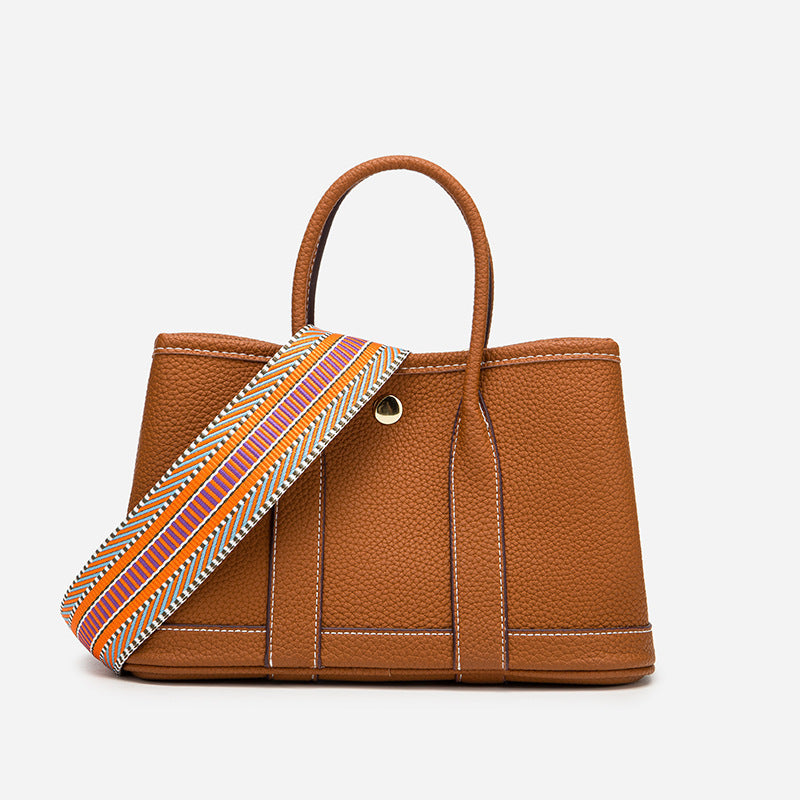 Large Capacity Bucket Bag with Wide Shoulder Strap