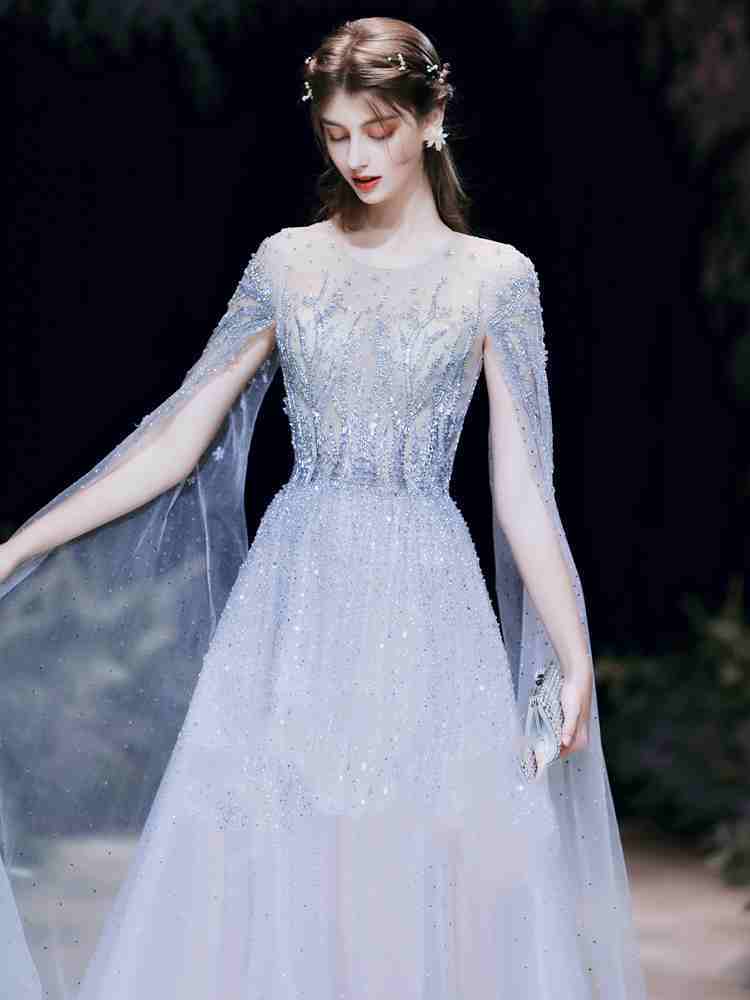 High-End Light Luxury Engagement Evening Dress for Wedding Banquet Women