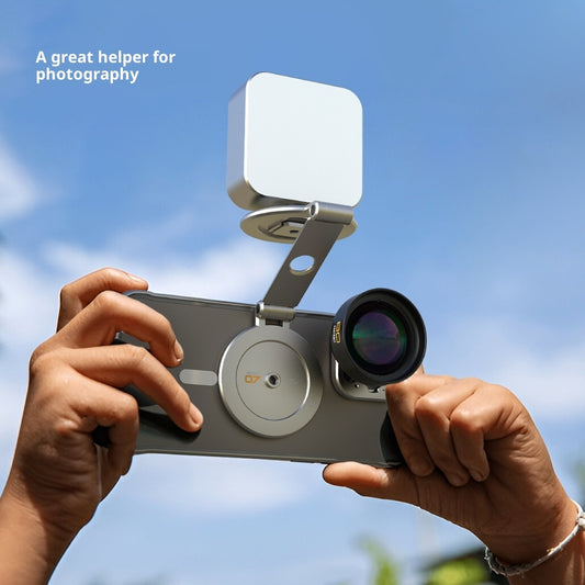 Accessoires pour la photographie professionnelle : support magnétique double pour téléphone portable avec griffe porte-accessoires.