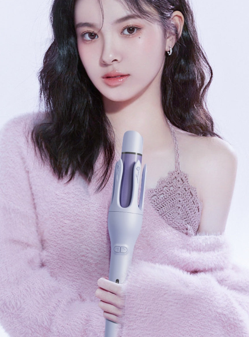 2-in-1 Automatic Hair Curler & Straightener with Negative Ion, Ceramic, Fast Heating, Rotating Magic Curler