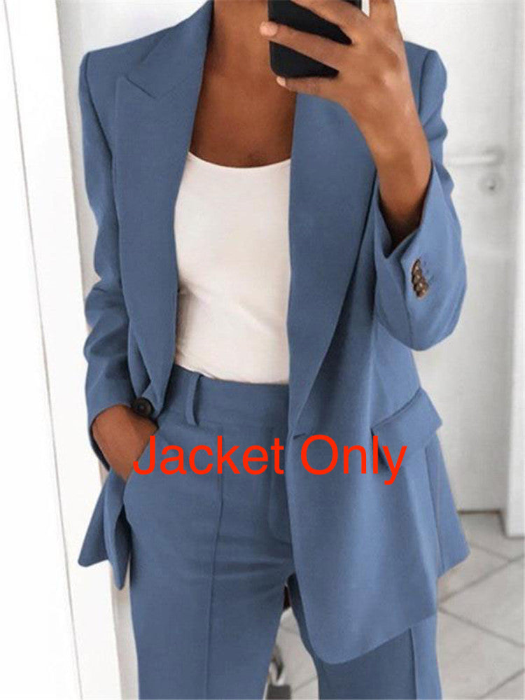 Fashion lapel slim cardigan temperament suit jacket women