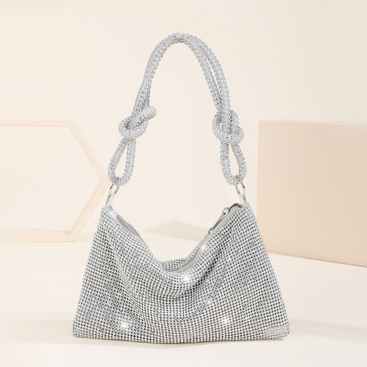 Pochette de soirée pour femme incrustée de strass et diamants, 26x16cm, Plusieurs coloris