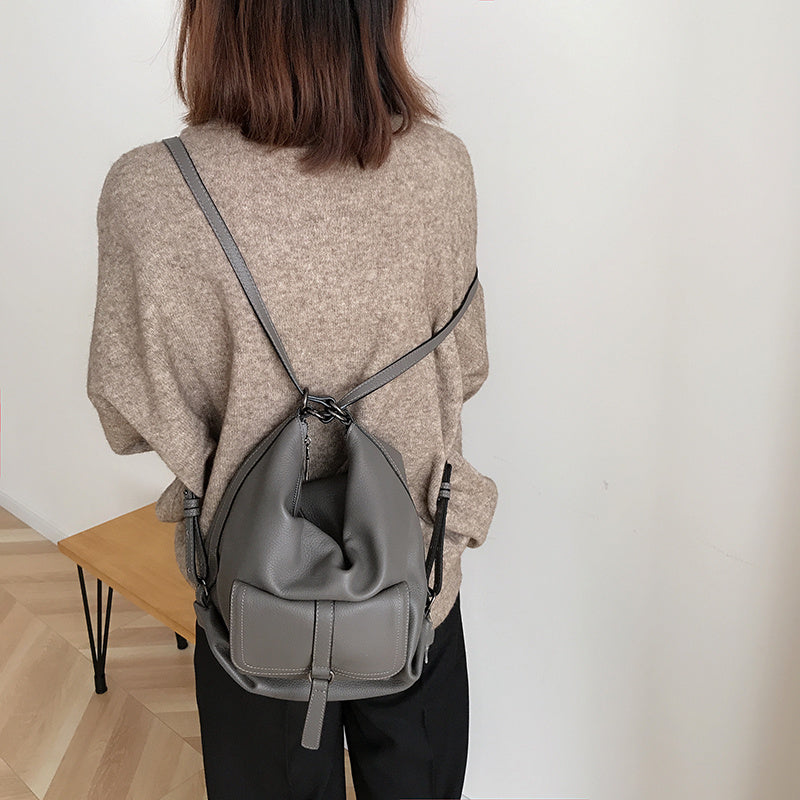 Women's Large Capacity Versatile Cowhide Leather Shoulder Bag