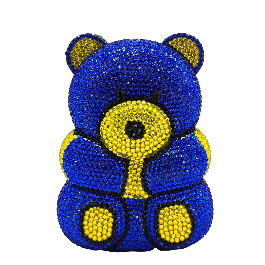 Fashion Bear Shape Rhinestone Party Banquet Bag 11x4x6CM PU