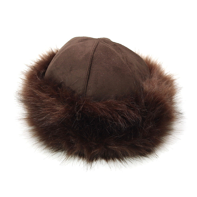 Yurt Style Plus Velvet Fox Fur Hat - One Size, Multiple Colors
