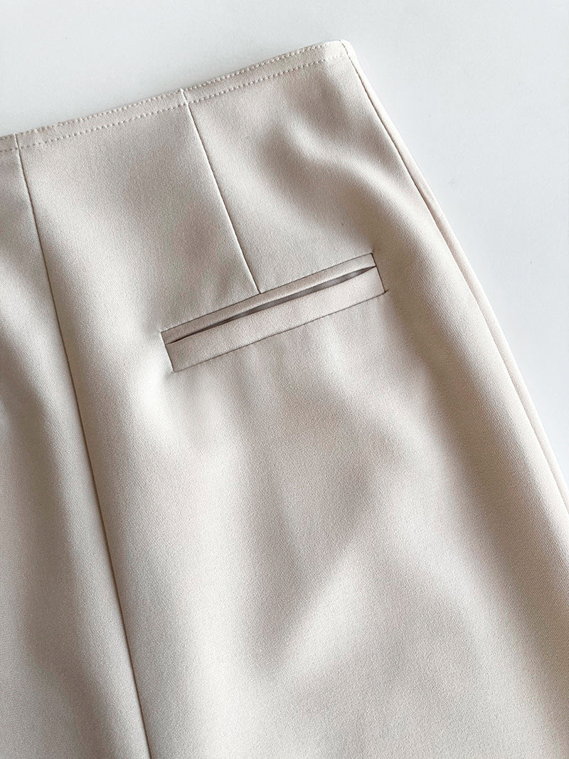 Luxi Fashion Women's Casual Polyester Split Suit Skirt Long