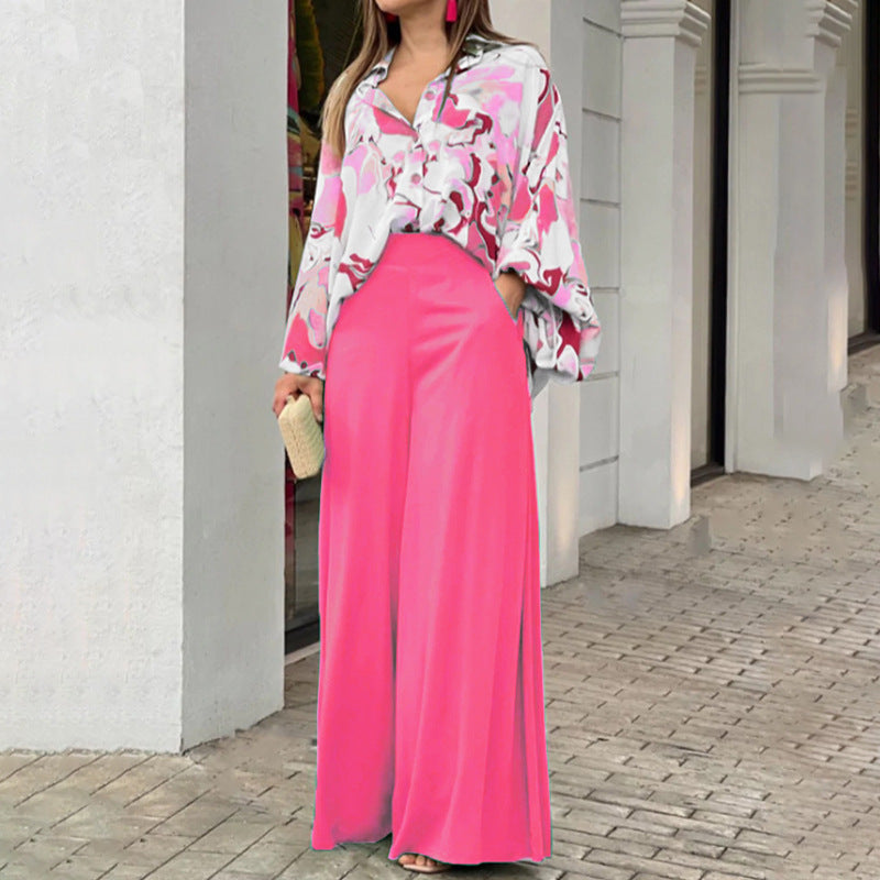 Printed Wide-Leg Pants in Multiple Colors