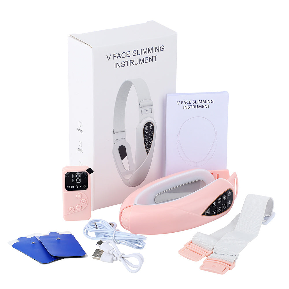 EMS Compact V-Face Lifting Massager with TENS Microcurrent and Remote Control