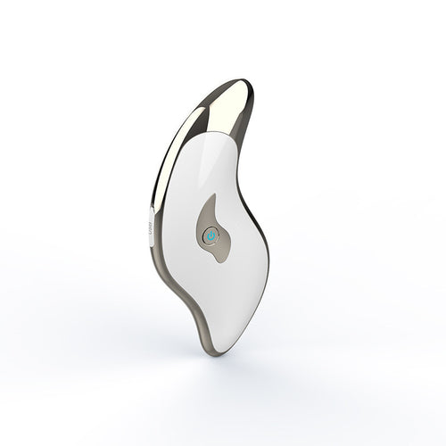 Instrument Électrodynamique de Grattage Facial pour le Drainage des Méridiens, Blanc Argenté & Rose, 132x62x23mm