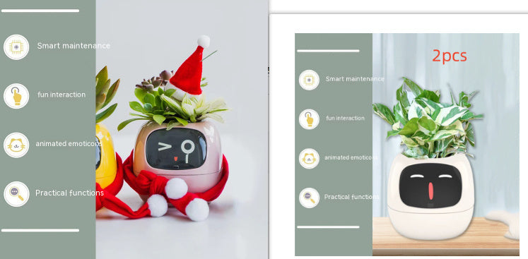 Smart Planter with 7 Sensors & AI Chips for Easy, Fun Plant Care – Over 49 Expressions