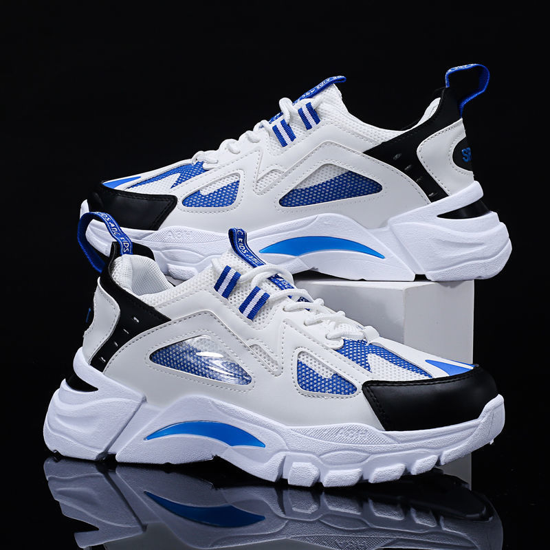 Men's White Non-Slip Sports Sneakers for Walking & Running