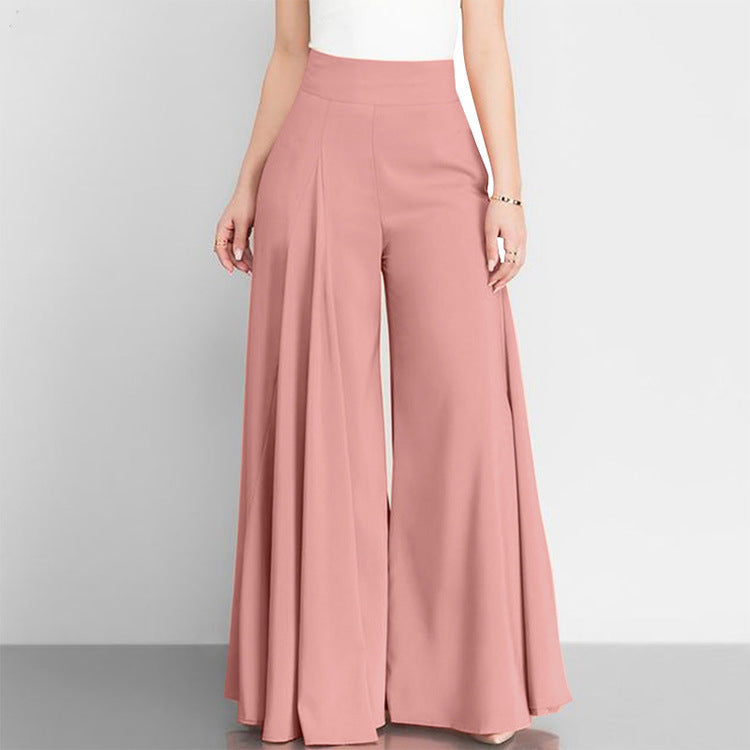 Elegant Women's High Waist Wide-Leg Thin Casual Pants