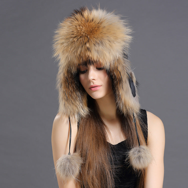 Autumn And Winter Fox Fur Lei Feng Hat Trend