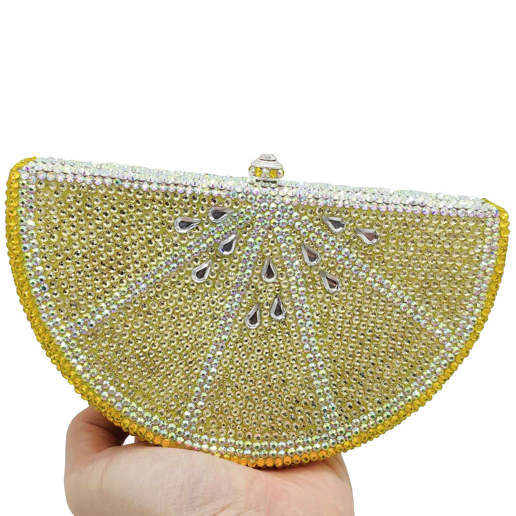 Women's Rhinestone Flat Bottom Party Clutch Bag 17x6x10cm