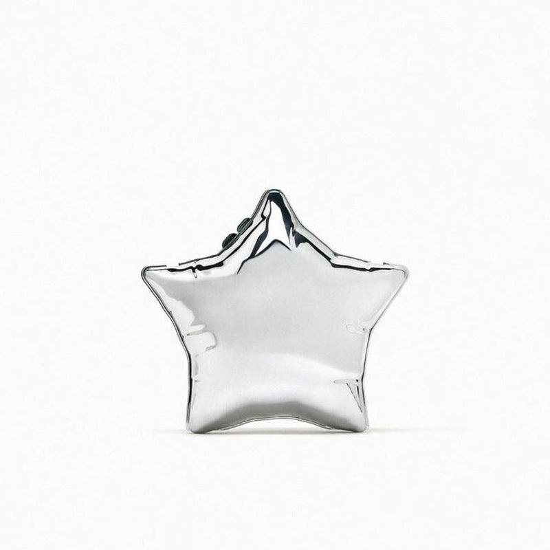 Silver One Shoulder Crossbody Bag for Women 19.5x17.5x10cm Acrylic Shell Shape