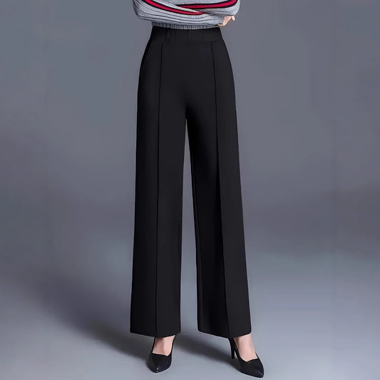 Women's Autumn Winter Wide Leg High Waist Loose Slimming Casual Pants
