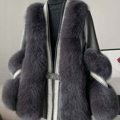 Artificial Fox Fur Jacket Women's Fur