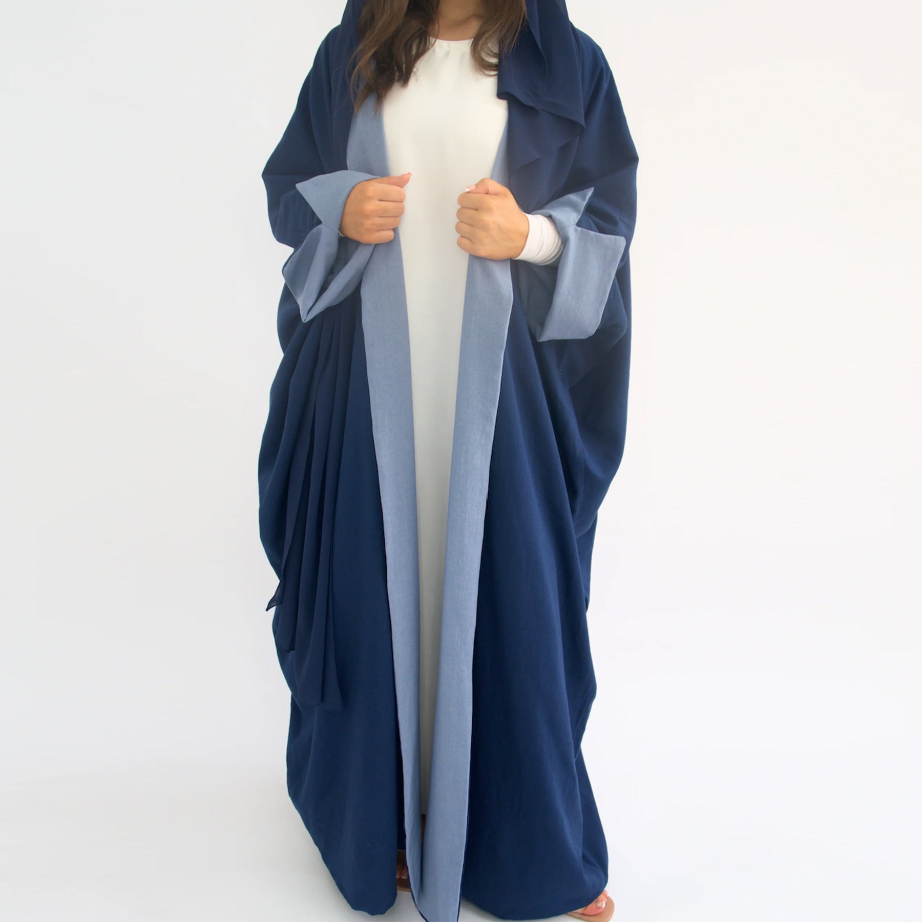 Dubai Turkey Double-Sided Wearable Cardigan Robe in Viscose Fiber