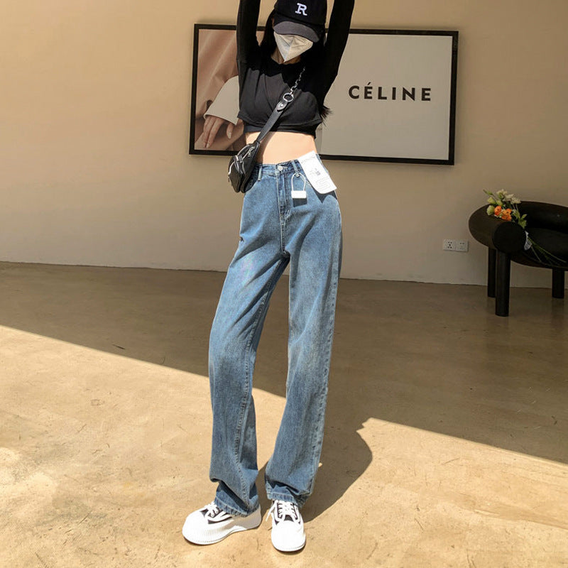 Plus Size High Waist Wide Leg Jeans for Women Autumn Winter