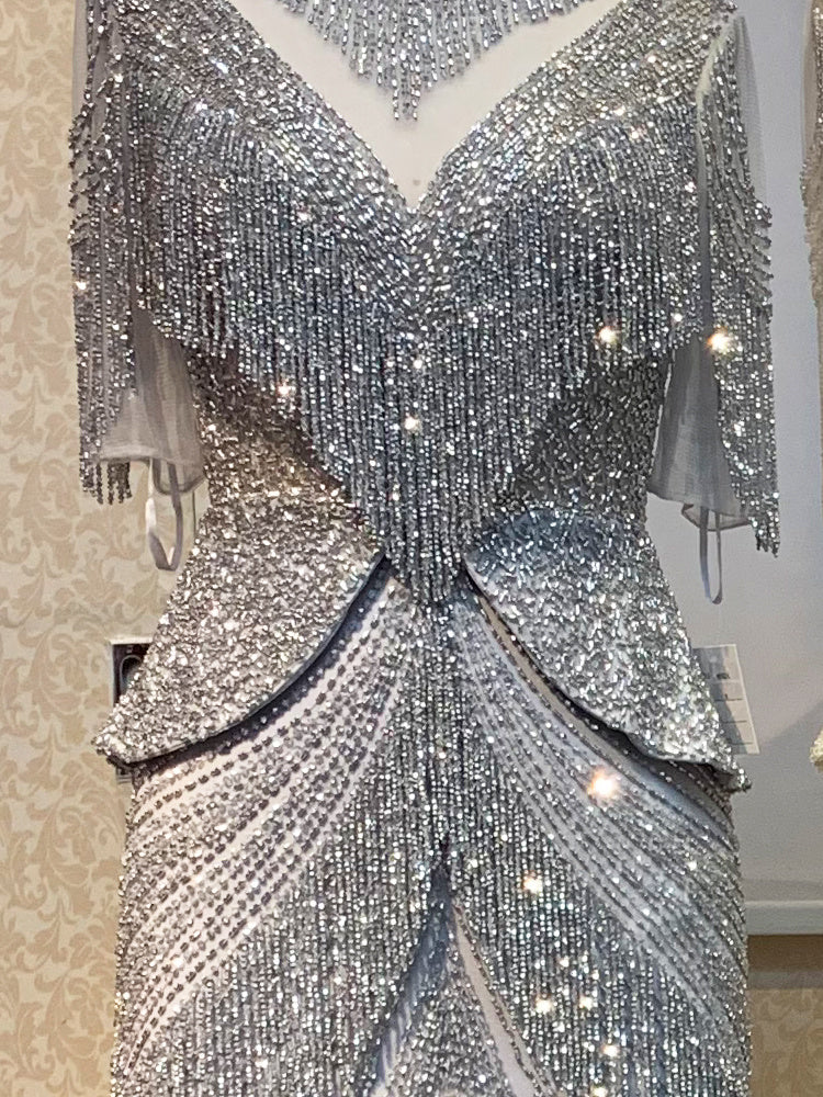 Robe de soirée sirène pour femmes, élégante, pour banquet