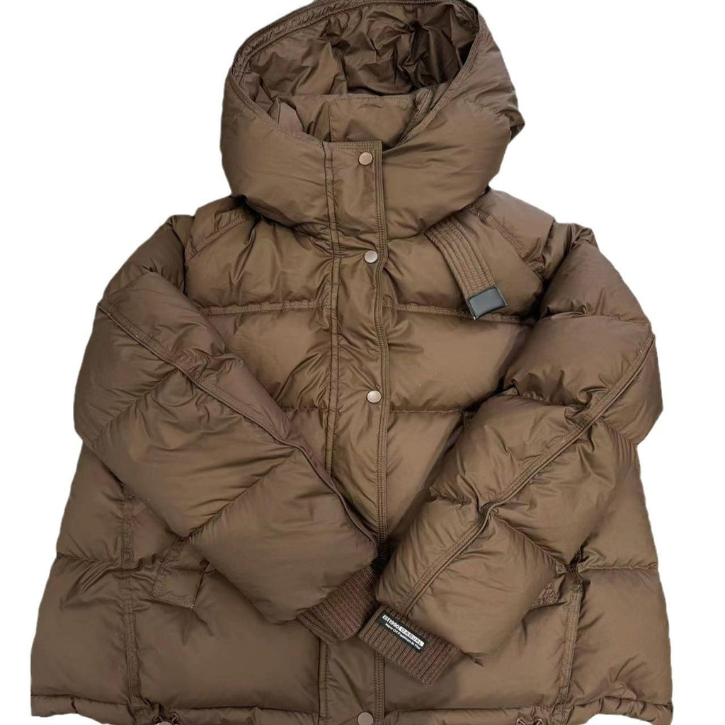 Doudoune Courte Rembourrée à Capuche pour Femme Veste Chaude et Épaisse Rembourrée en Polyester et Coton