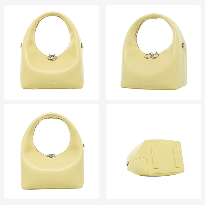 Cowhide Leather One-Shoulder Messenger Bag for Women