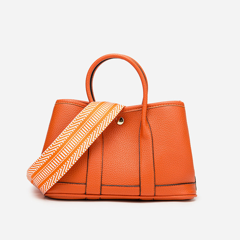 Large Capacity Bucket Bag with Wide Shoulder Strap