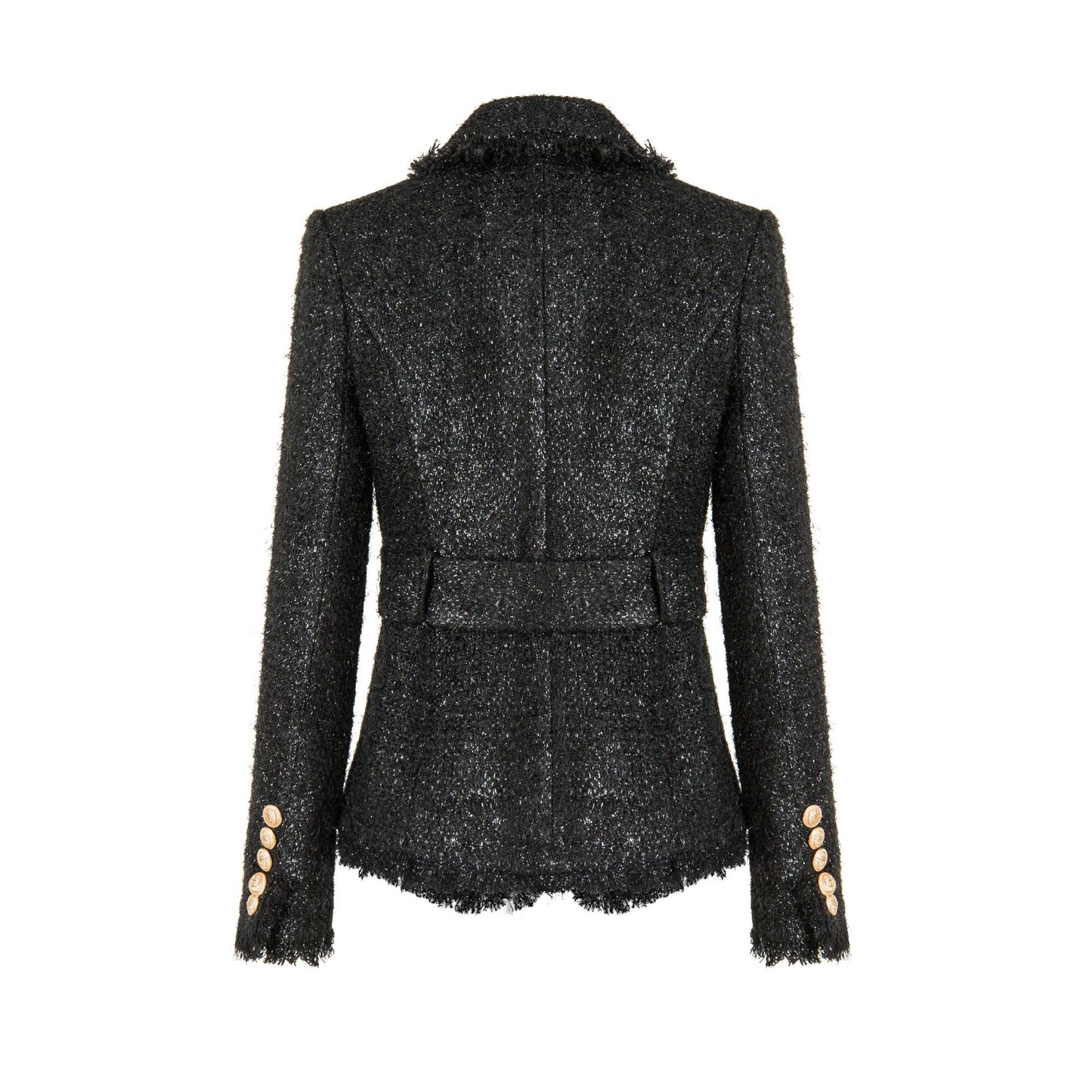 Veste blazer vintage pour femme, coupe cintrée, croisée à la taille