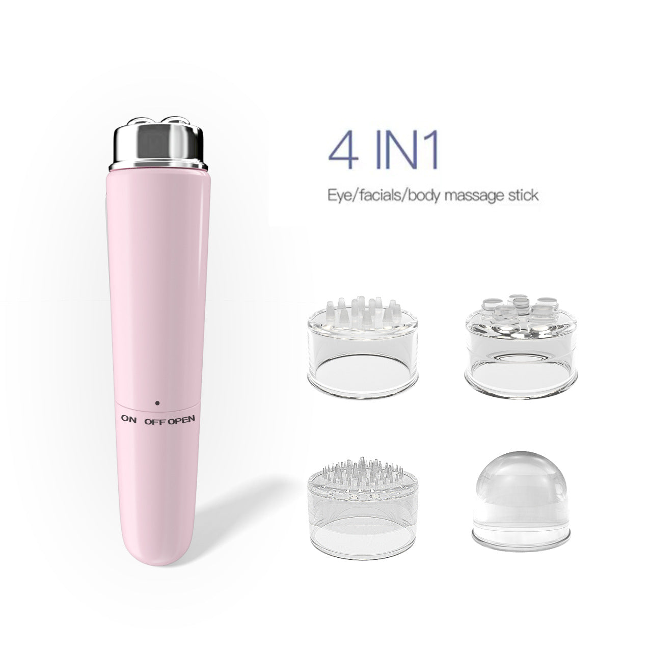 Appareil de massage facial électrique 4 en 1 à micro-vibrations pour un regard relaxant, décongestionnant et décongestionnant. Massage des yeux