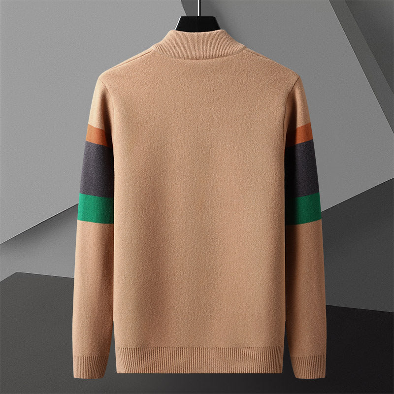 Mens Knitted Cardigan Sweater Jacket for Spring and Autumn