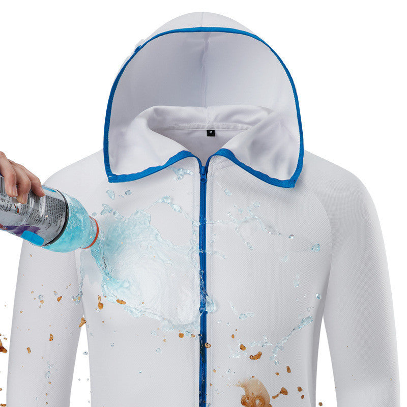 Hydrophobic Ice Silk Fishing Suit with Black Technology