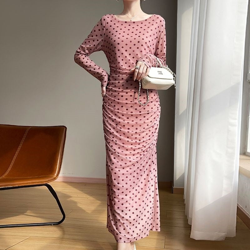 Printed Long Sleeve Dress For Women