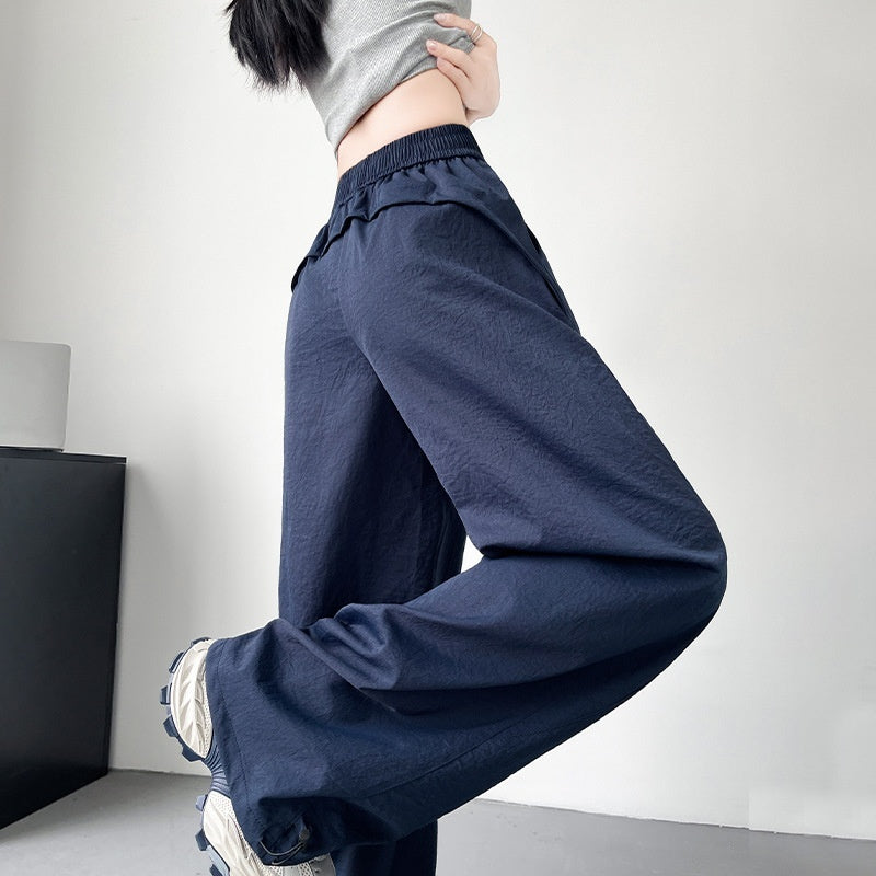 Women's High Waist Wide-Leg Sunscreen Pants Summer Cotton-Like