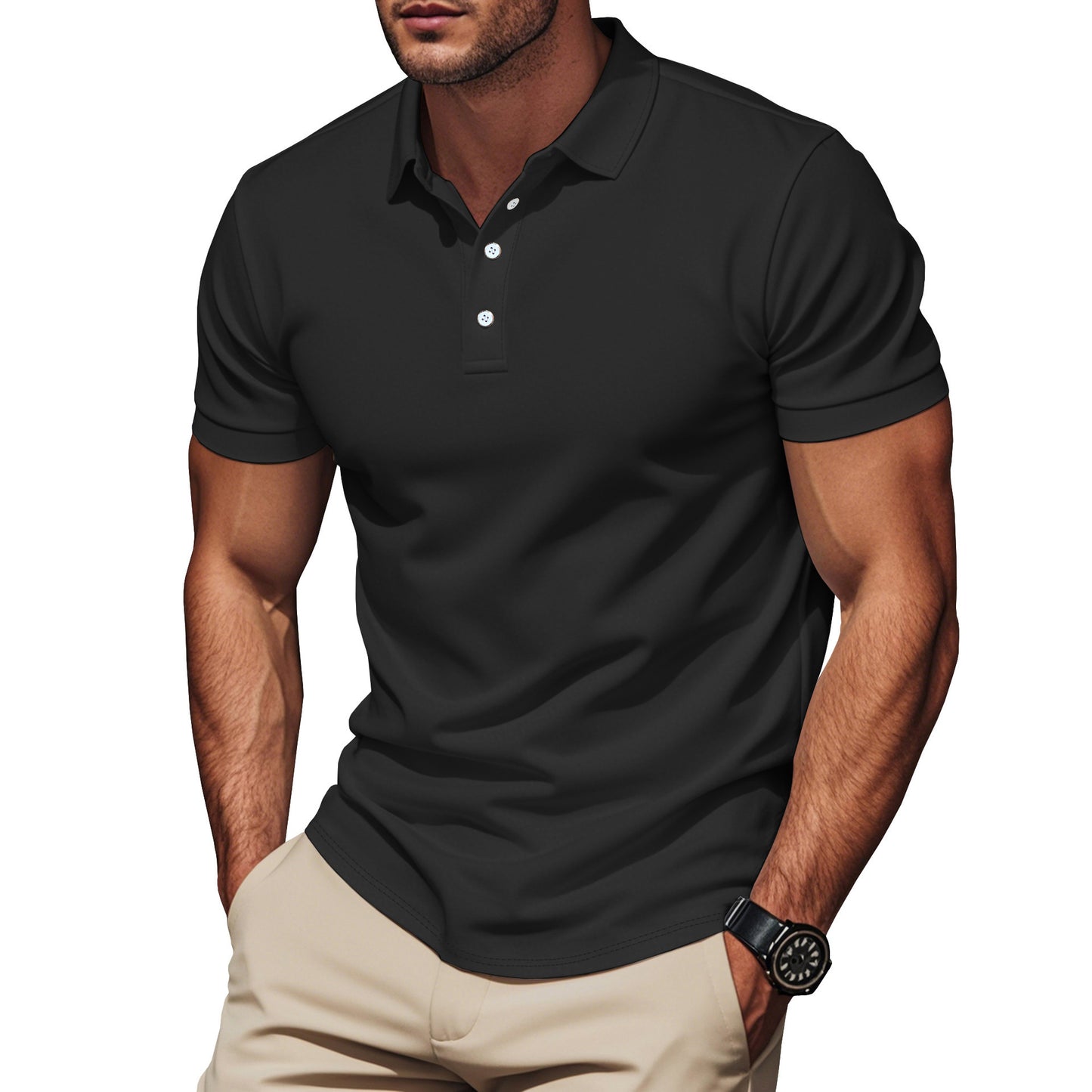 Casual British Style Summer Men's T-shirt