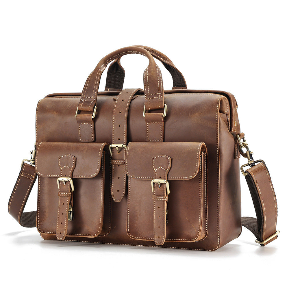Sac d'affaires de voyage en cuir véritable