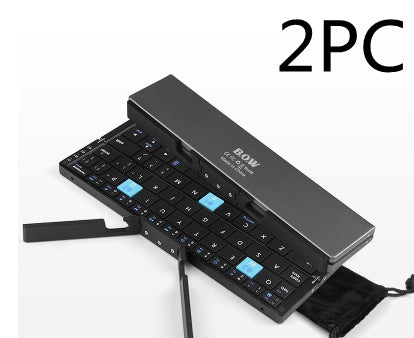 Mini Folding Bluetooth Wireless Keyboard with 3-Device Memory