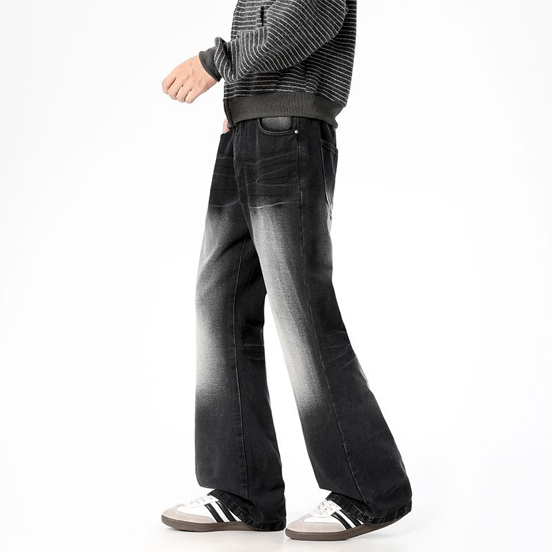 Washed Vintage Loose Straight-Leg Cotton Pants for Men