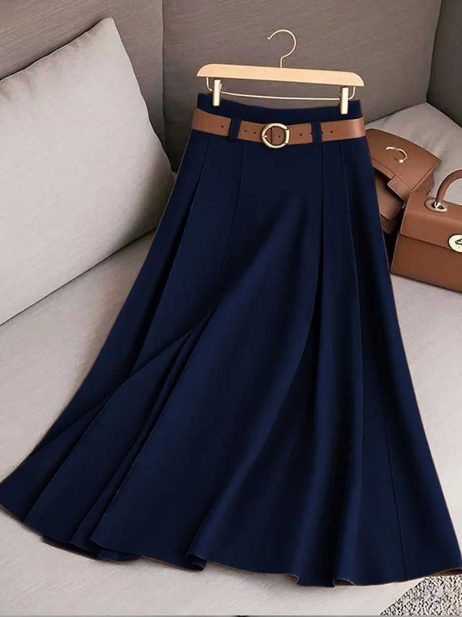 Women's Casual Pleated Skirt in Multiple Colors, Sizes S-XL