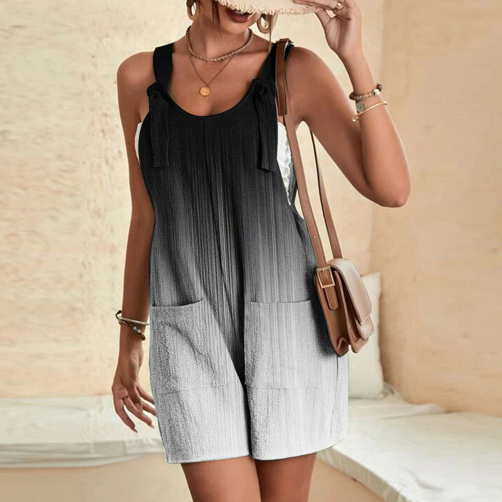 Printed Casual Suspenders Pants for Women
