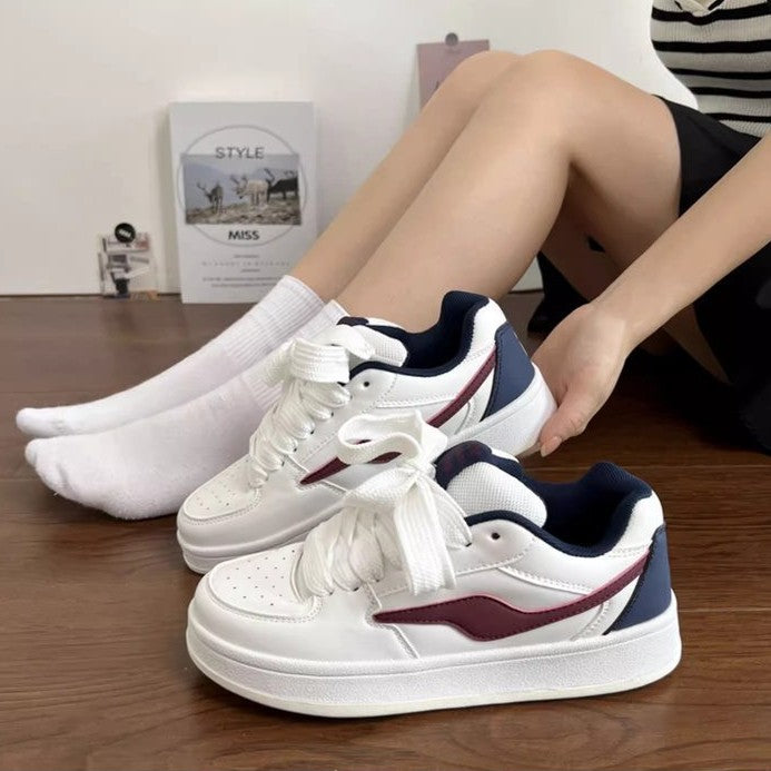 Dopamine Color Matching Classic Preppy Four Seasons Women's Low Top Board Shoes