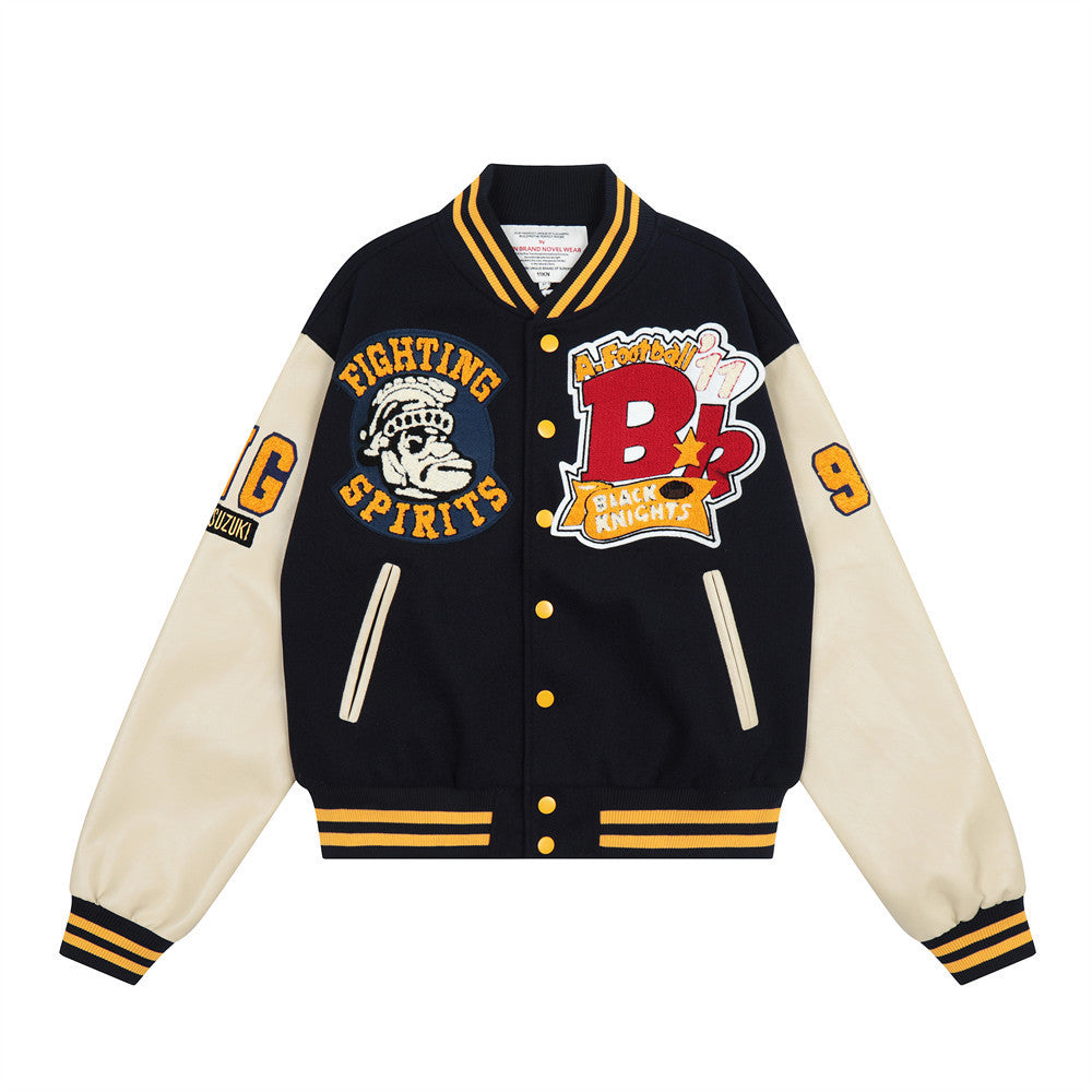 Heavy Industry Embroidery Baseball Jacket Men's Wear