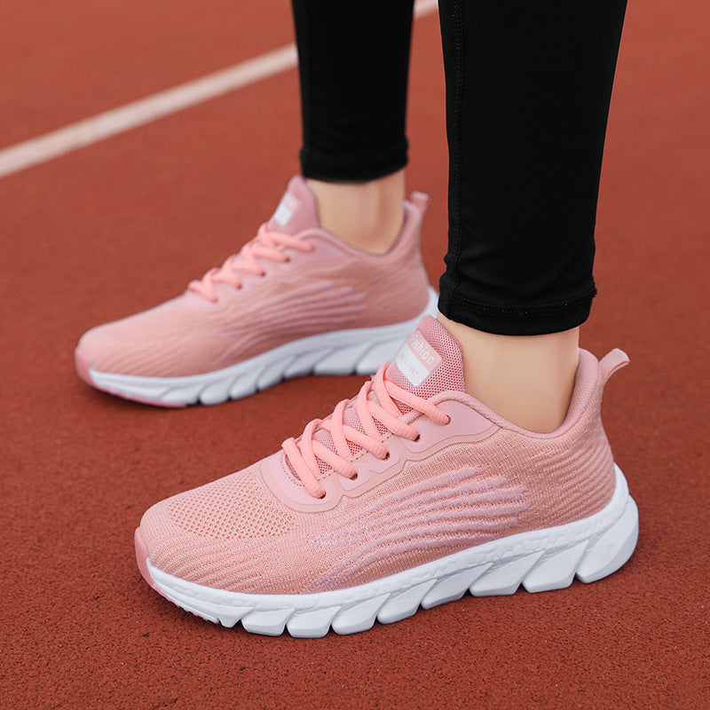 Baskets de course unisexe Flyknit respirantes Chaussures basses décontractées