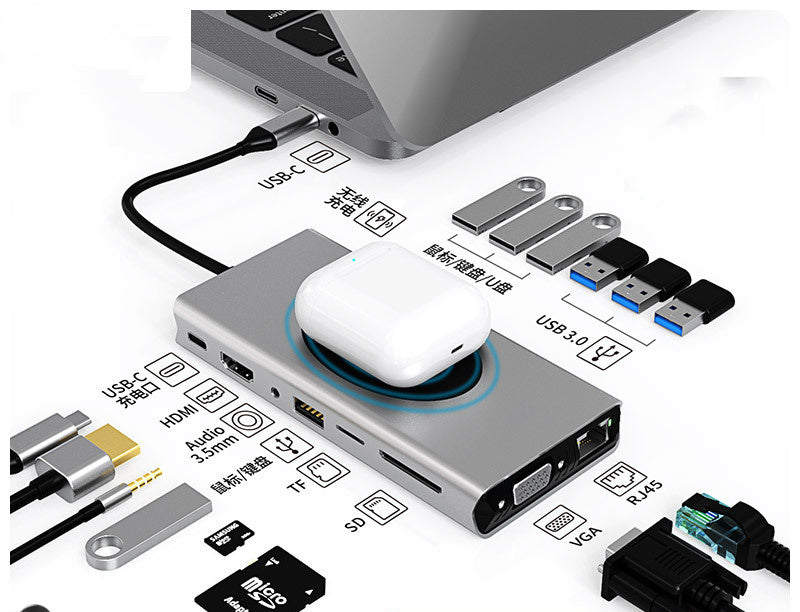 Multi-Function HDMI Hub Docking Station Notebook Converter